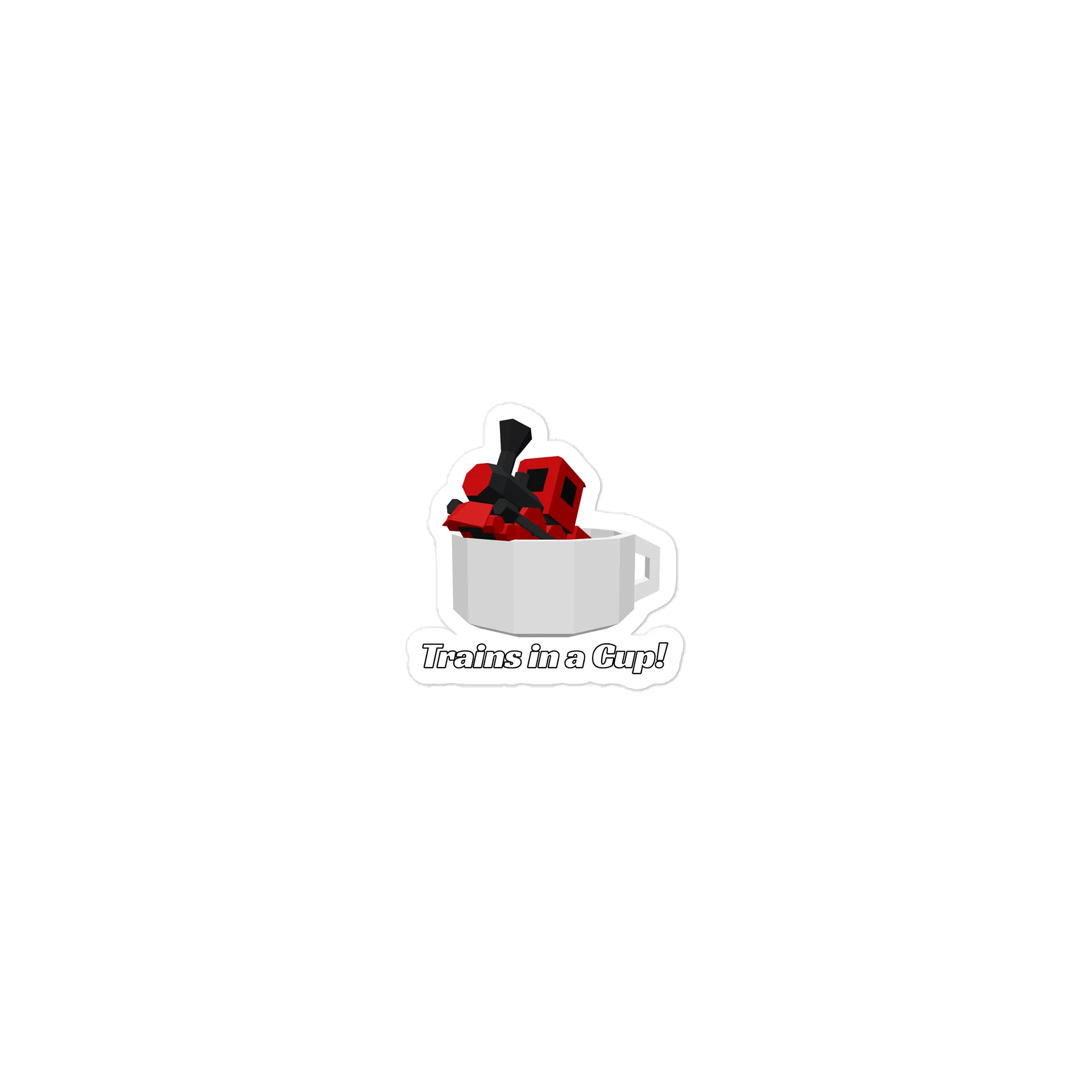 Trains in a Cup! Sticker product image (1)