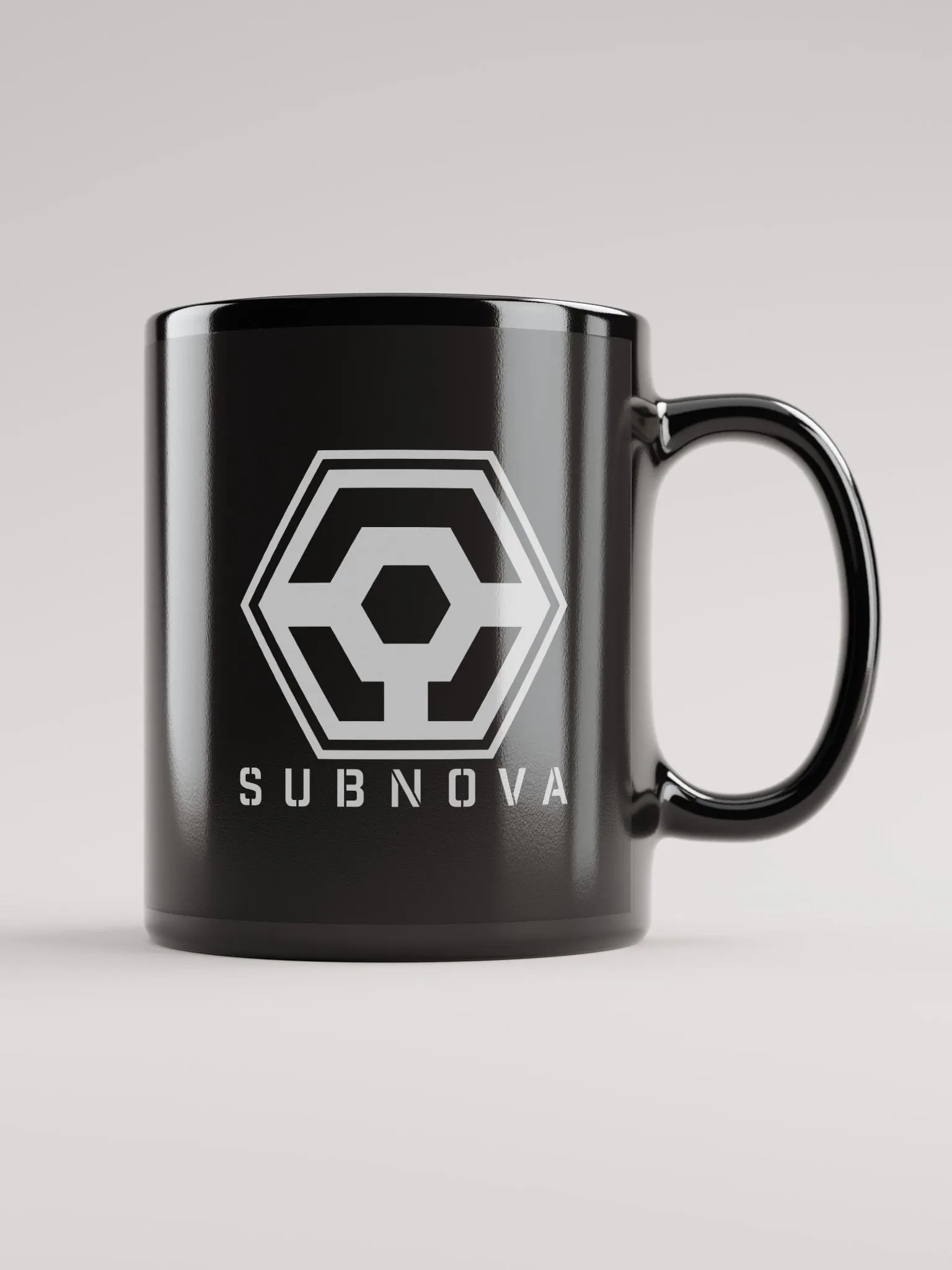 Hexagonal Connection Black Mug product image (1)