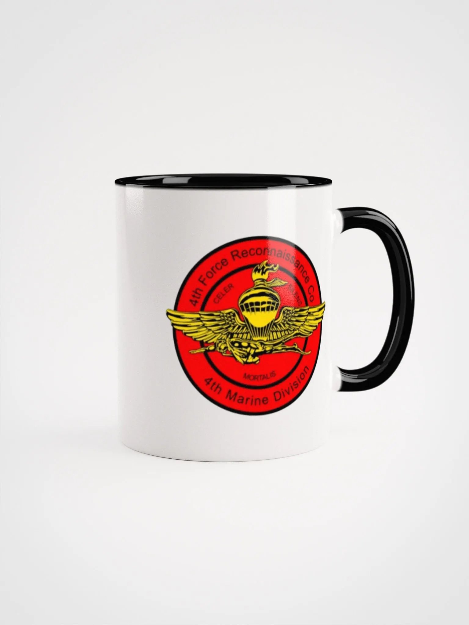 4th Force Reconnaissance Company: Coffee Cup White Exterior/Black Interior product image (1)