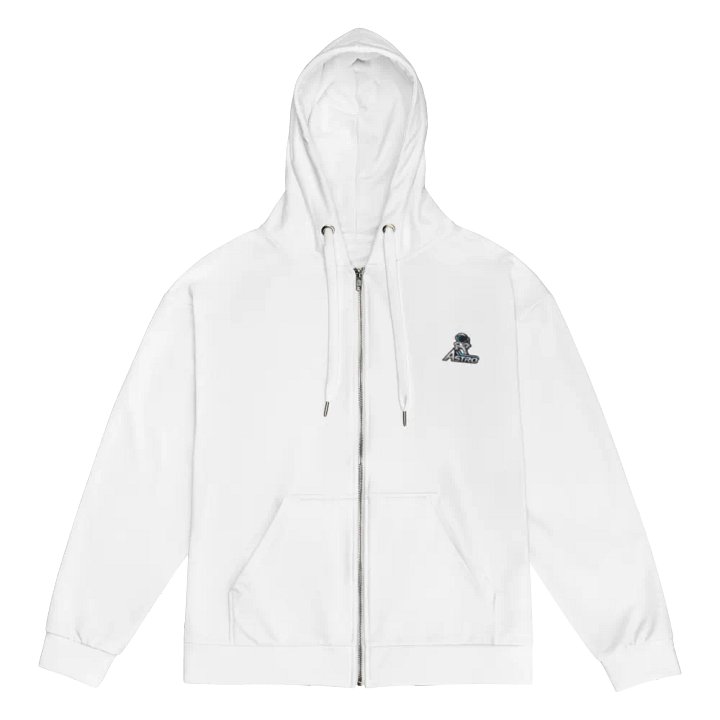 Astro Recycled Unisex Zip Hoodie with Astronaut Design - White product image (1)