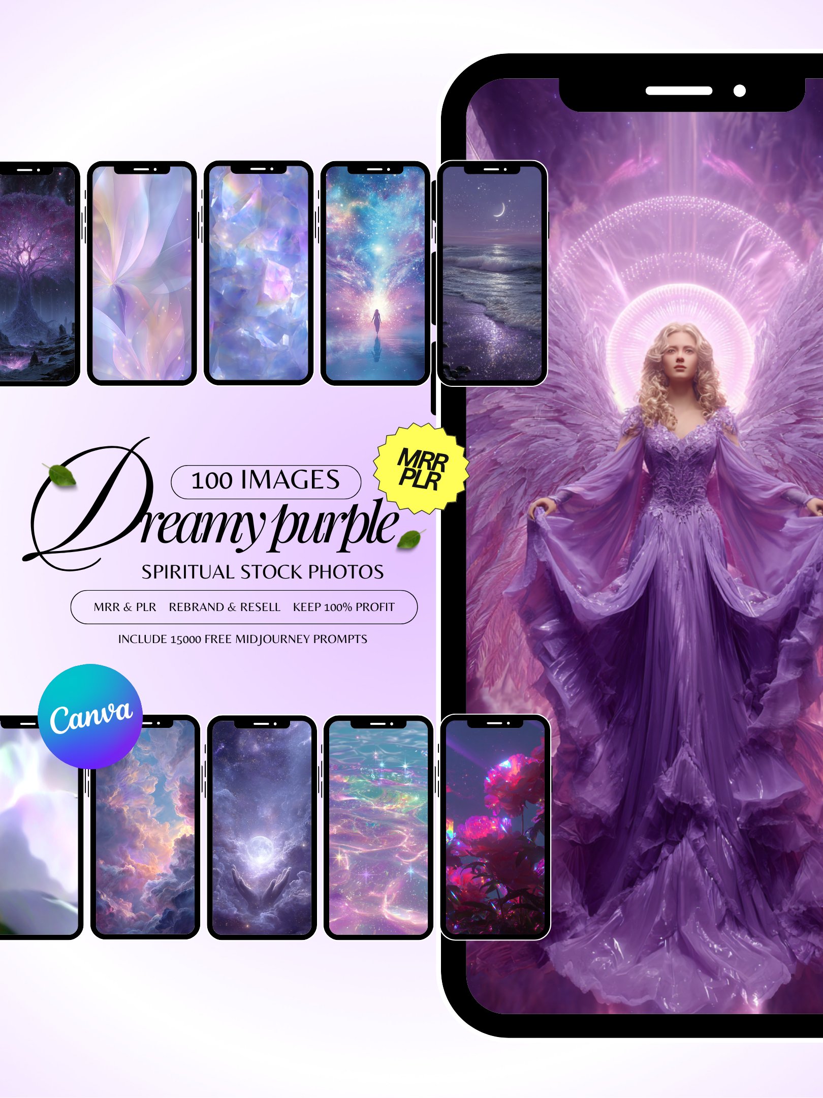 Spiritual Coach | 100 Aesthetic Stock Images (MRR Included) product image (1)