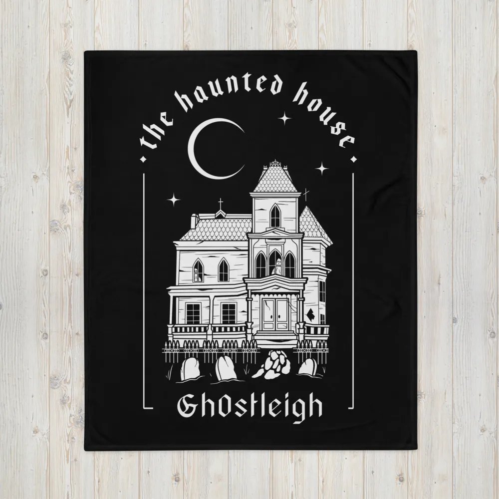 The Haunted House Throw Blanket product image (1)