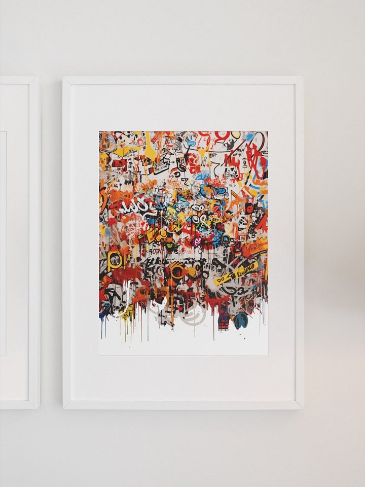 Explosive Urban Graffiti Art Print, Abstract Expressionism Street Art, Bold Colorful Wall Decor, Contemporary Drip Art, Eclectic Canvas Art product image (1)
