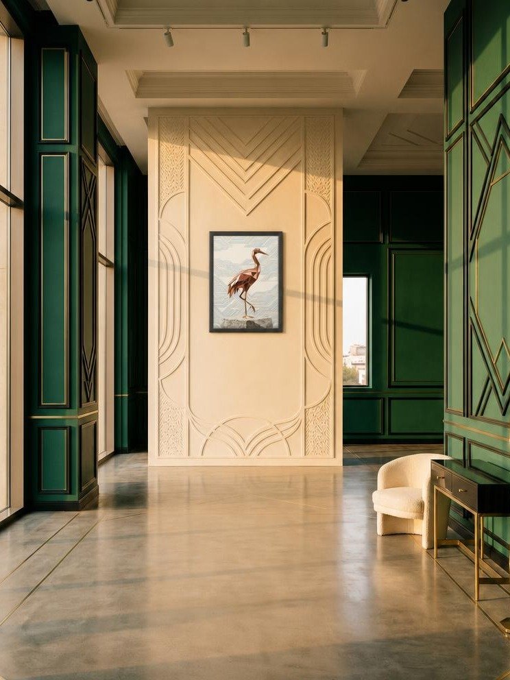 Geometric Metallic Bird Framed Poster - Neo-Deco Wall Art product image (5)