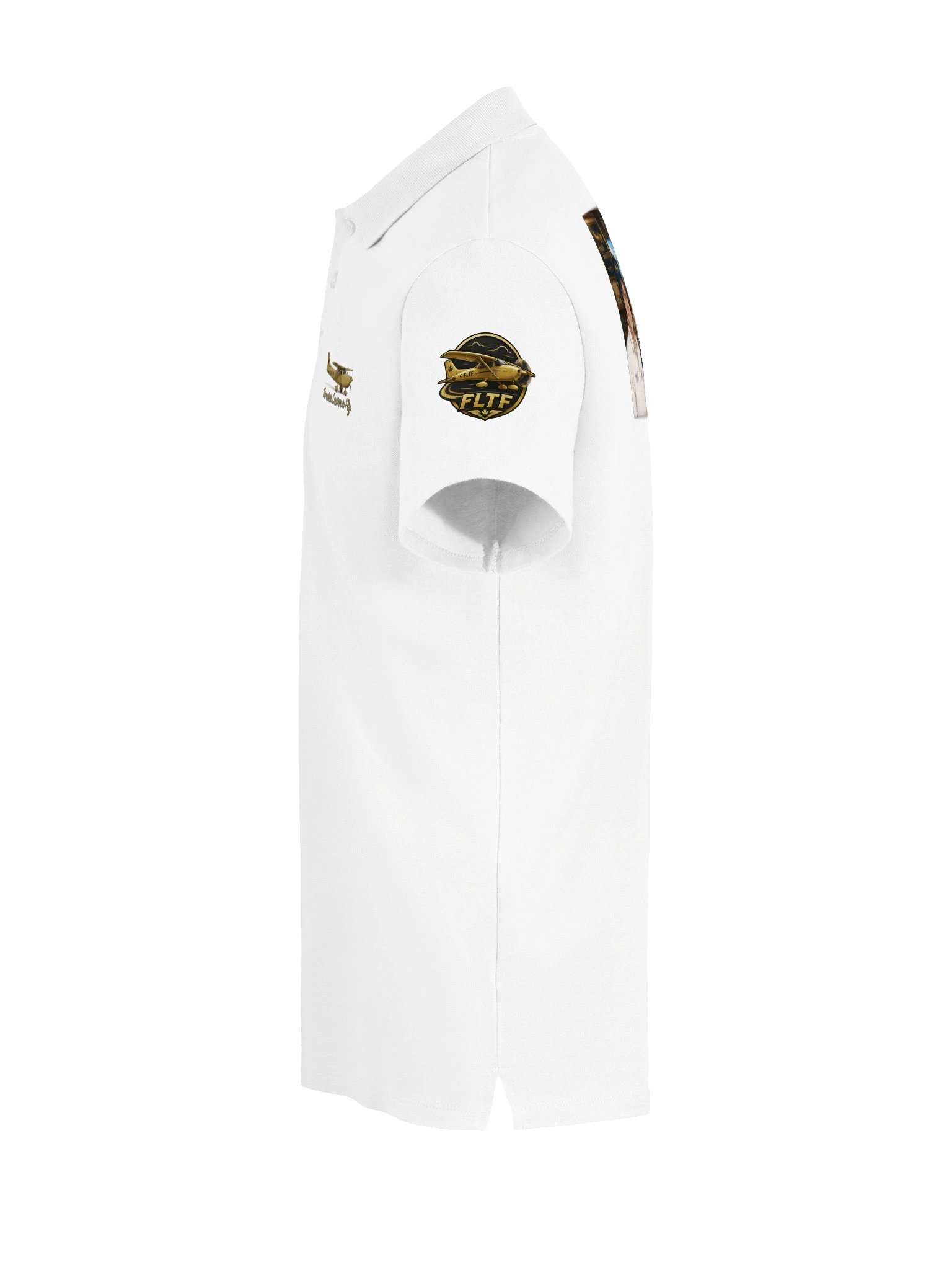 ForderLearnToFly - Goldlog - White Aviation Polo product image (9)