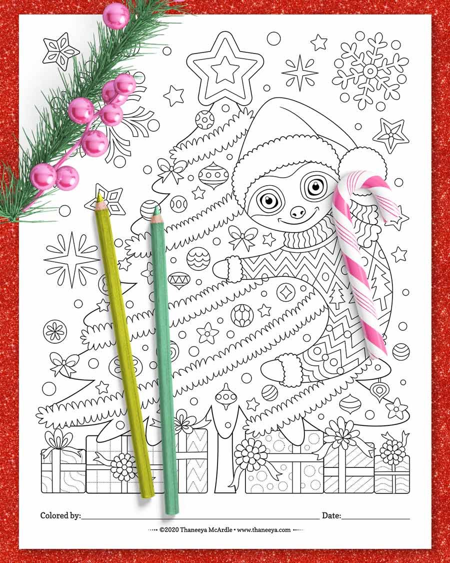 Christmas Animals Coloring Pages product image (2)