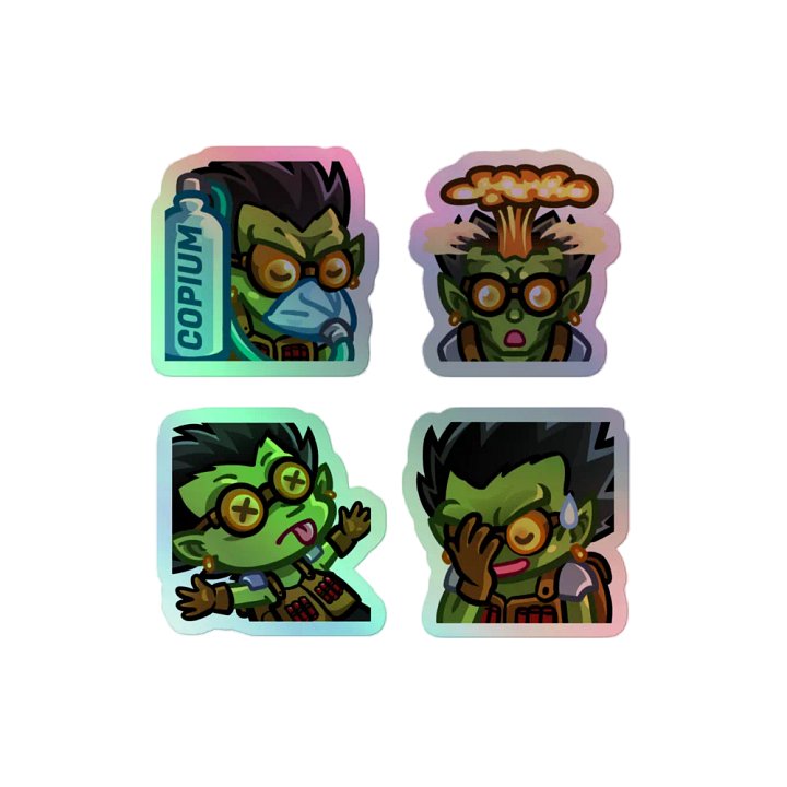 Goblin Emote Holographic Sticker Set B product image (2)