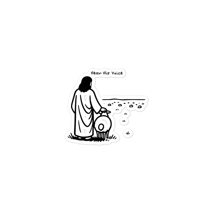 "Hear His Voice" Doodle Die-Cut Sticker product image (2)