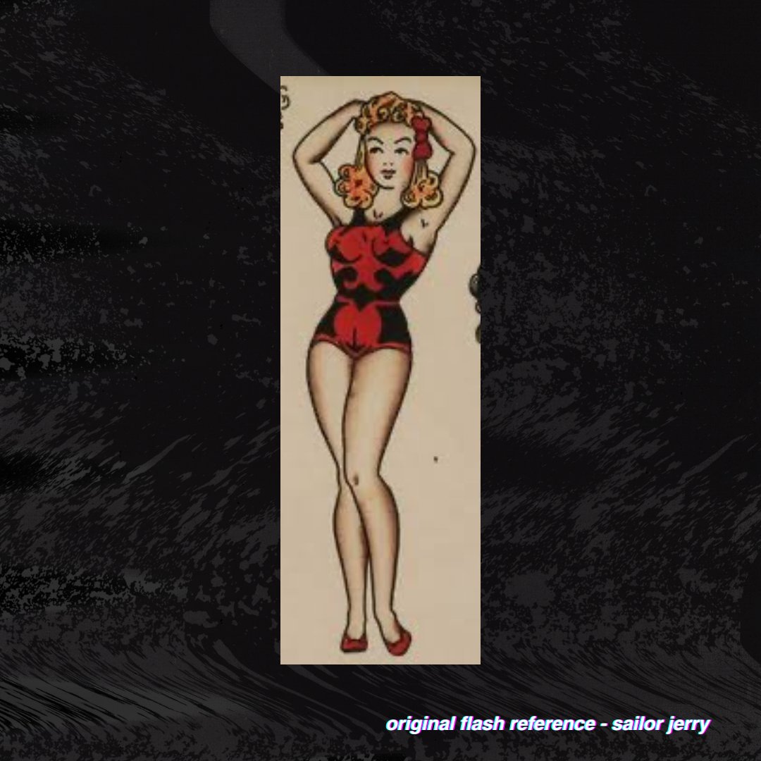 Sailor Jerry Red Swimsuit Pin Up Pattern product image (2)