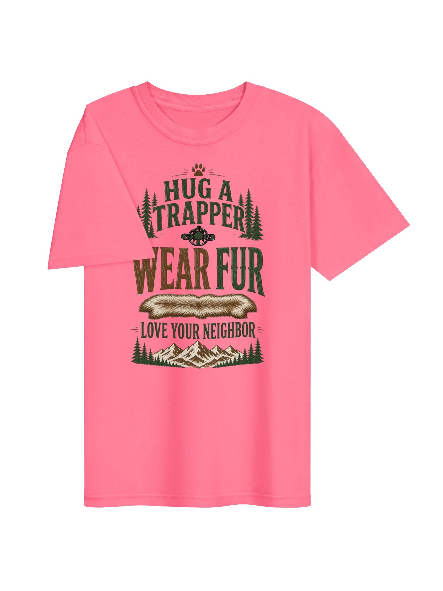 Hug a Trapper T-Shirt (Pink) product image (3)