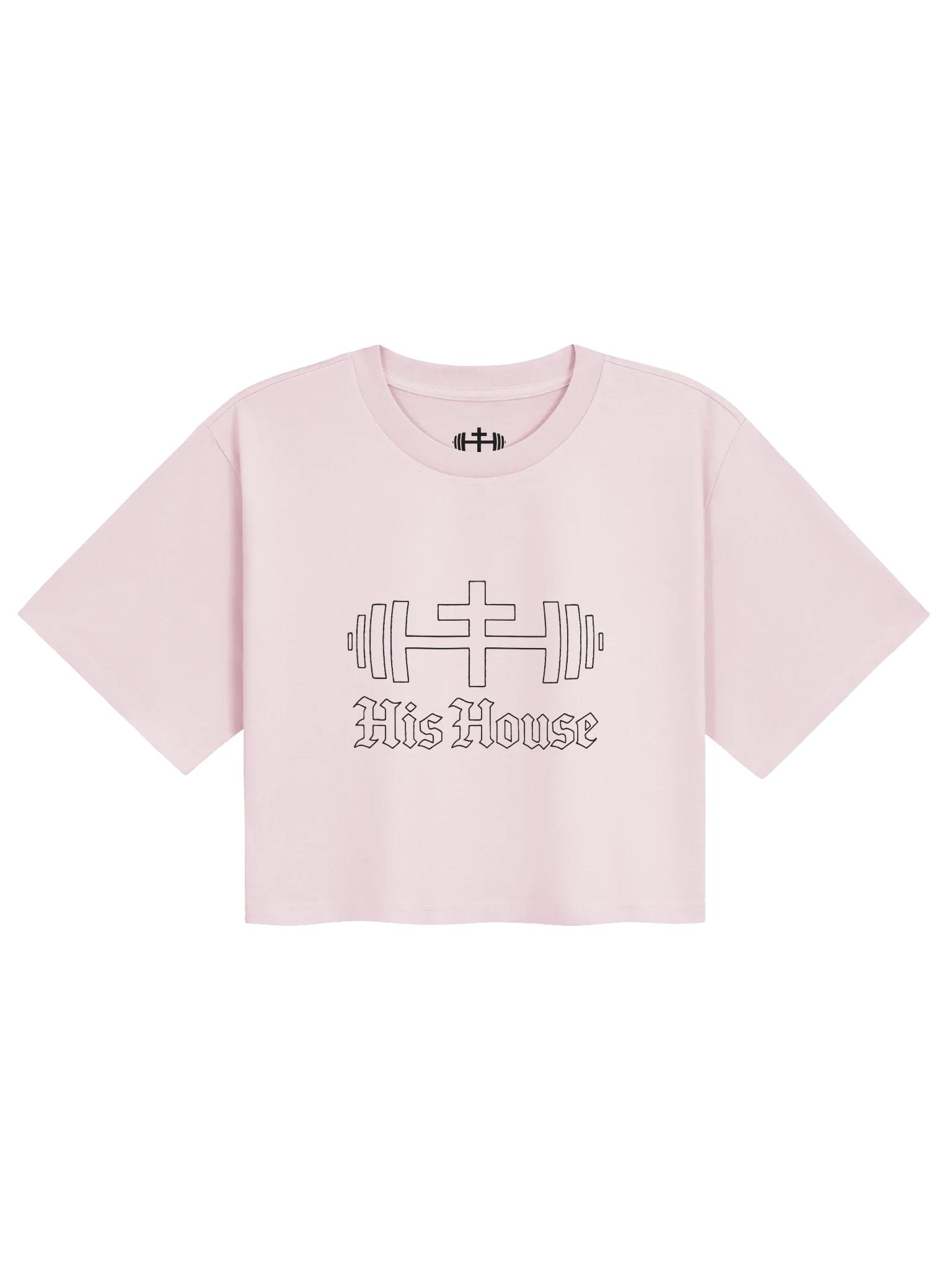 His House Womens Classic Crop Tee - Orchid/White/Ecru by His House