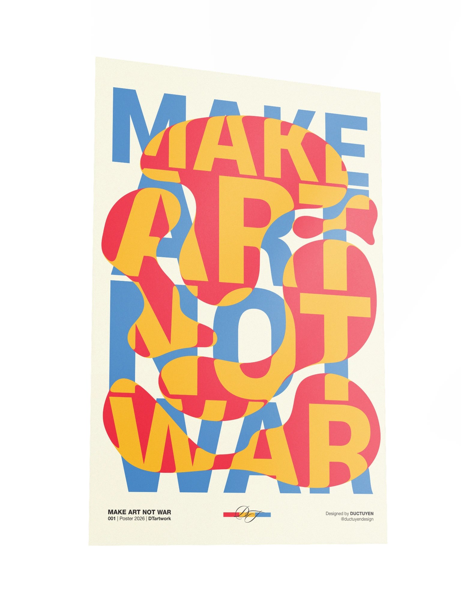 "MAKE ART NOT WAR" Print Poster (Unframe) product image (4)