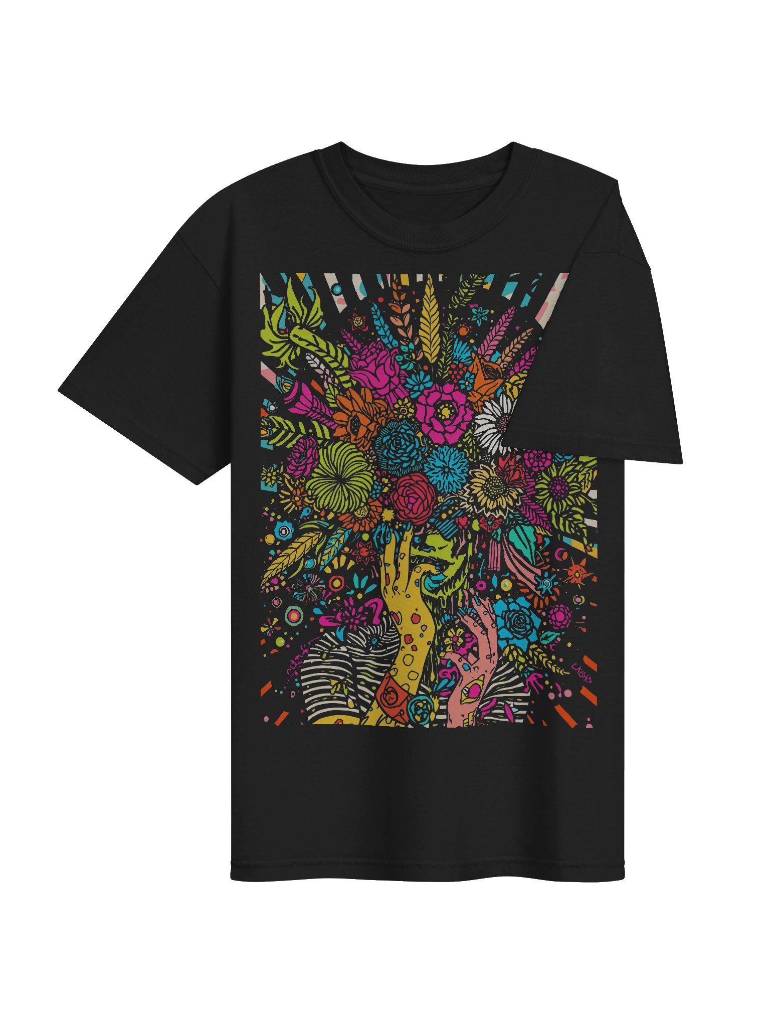 Neon Bouquet Hands Heavyweight Tee product image (7)