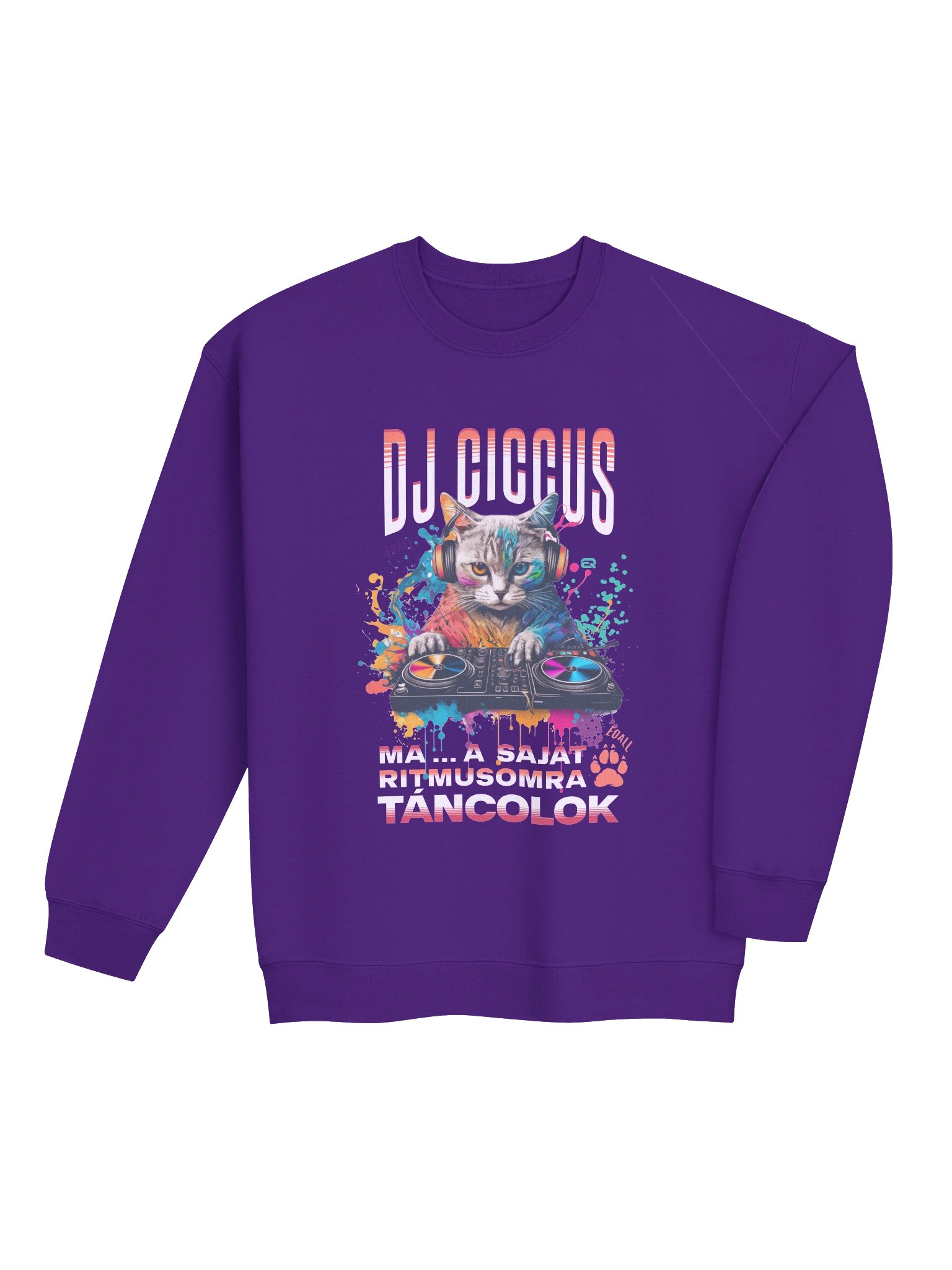 Laza DJ CICA Vibes PAWSETIQ Pulcsi_R3CVR.i_EQALL® Originals_Lazac / Pink product image (1)