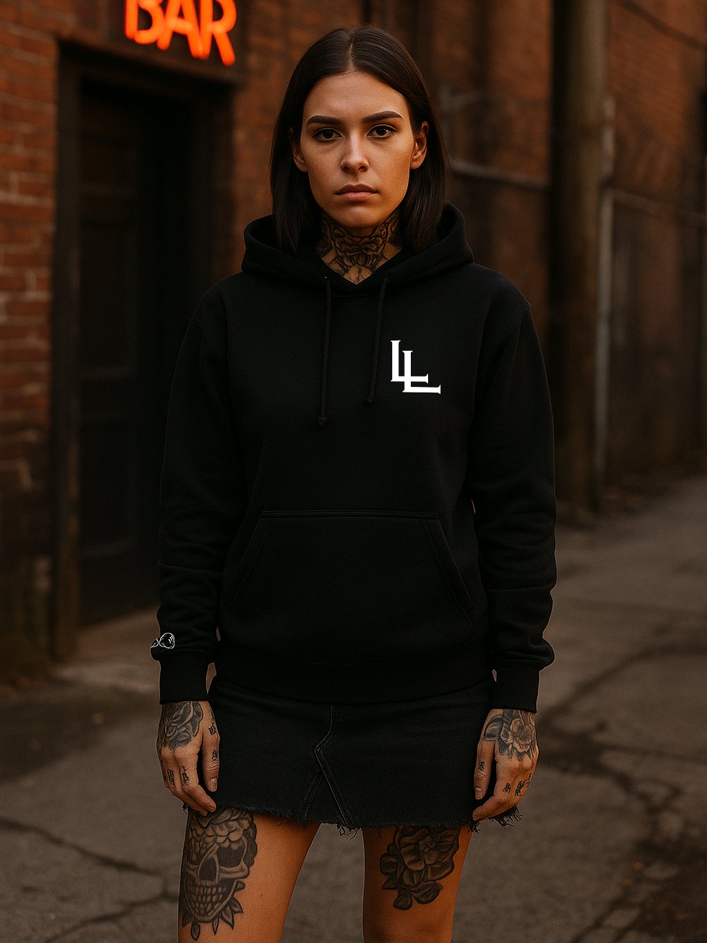 White LL Monogram | Premium Hoodie product image (17)
