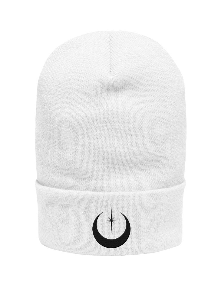 Black Celestial Embroidered Beanie product image (1)