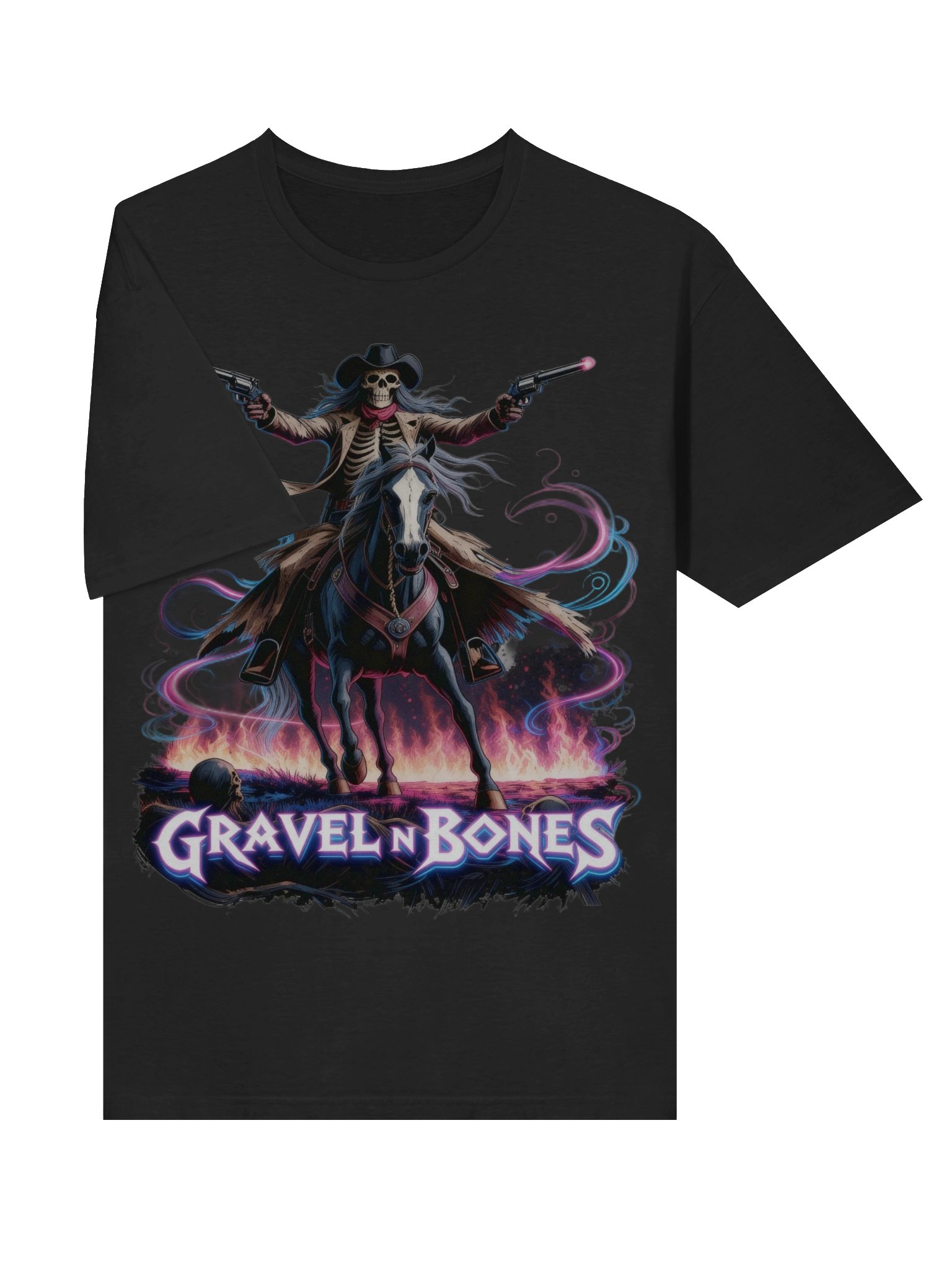 Gravel N Bones – Neon Night Rider Tee product image (5)