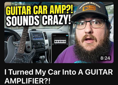 The rumors are true… I turned my car into a guitar amplifier… and IT WORKED! Video link in comments! Or check my Youtube chan...