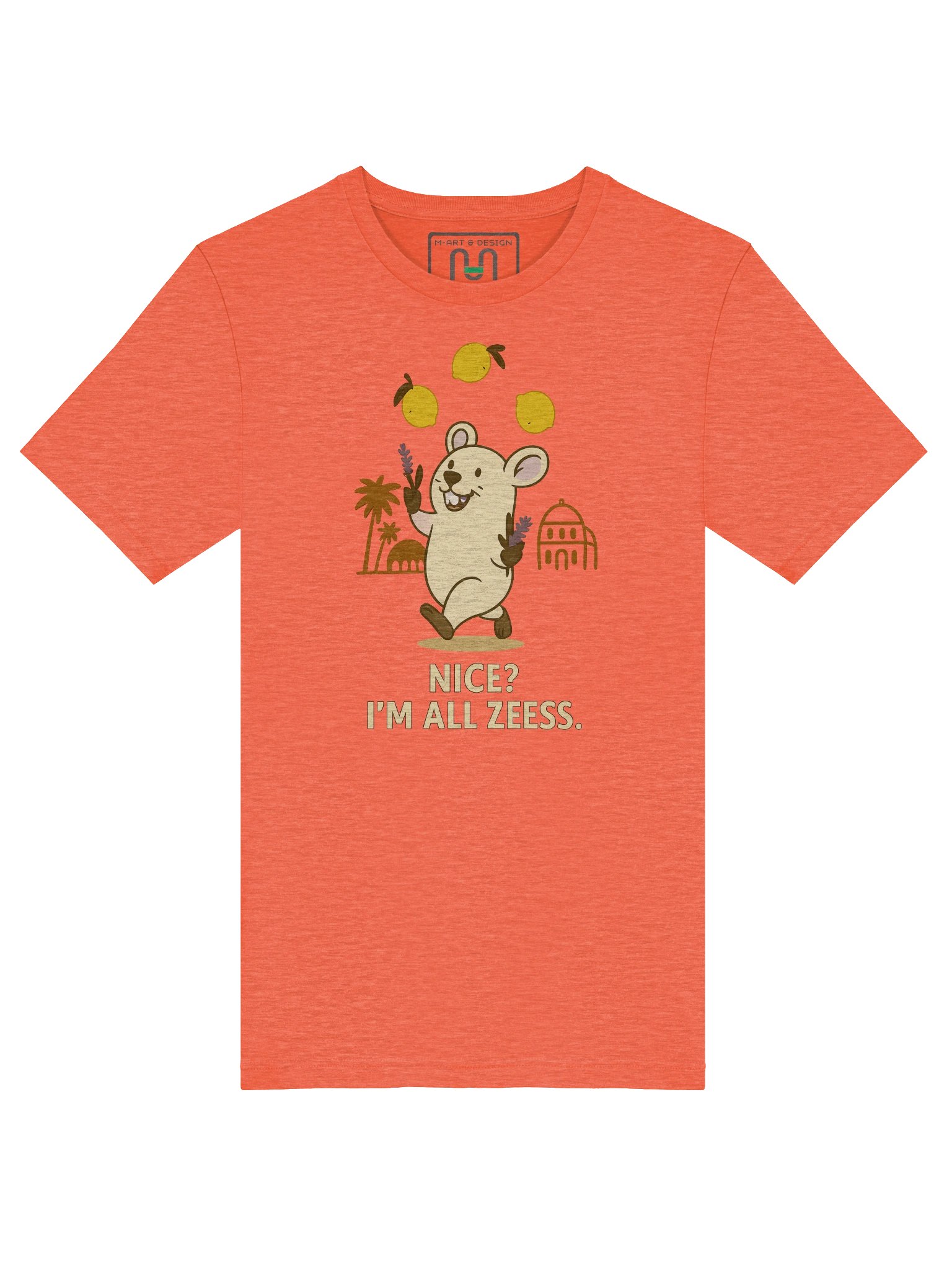 Funny Nice France Pun Shirt – Cute Mouse Lavender & Lemon Tee – “I’m All Zeess” | art.4uand.me product image (5)