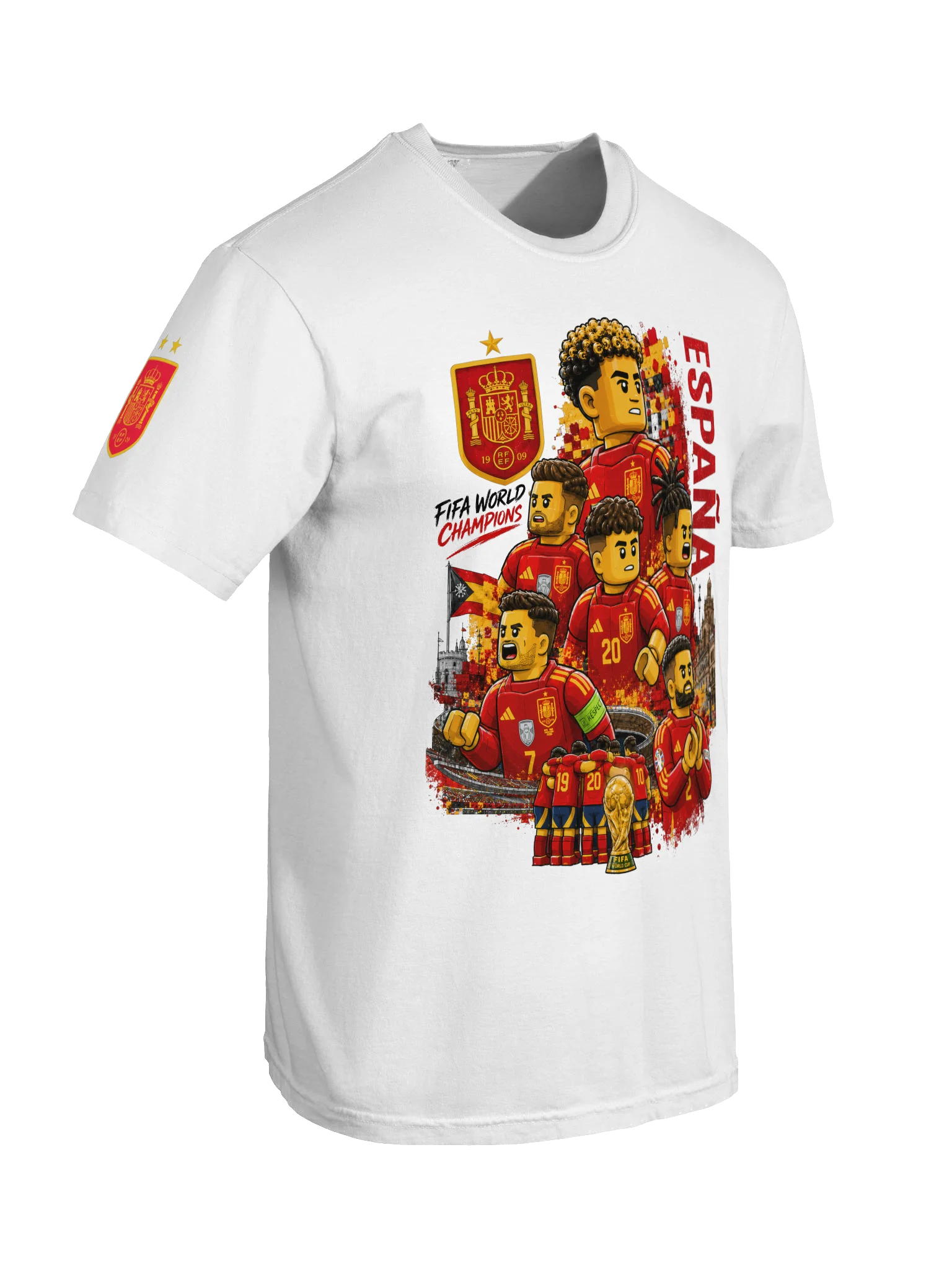 Spain FIFA World Champions Lego-Style Art Tee product image (5)