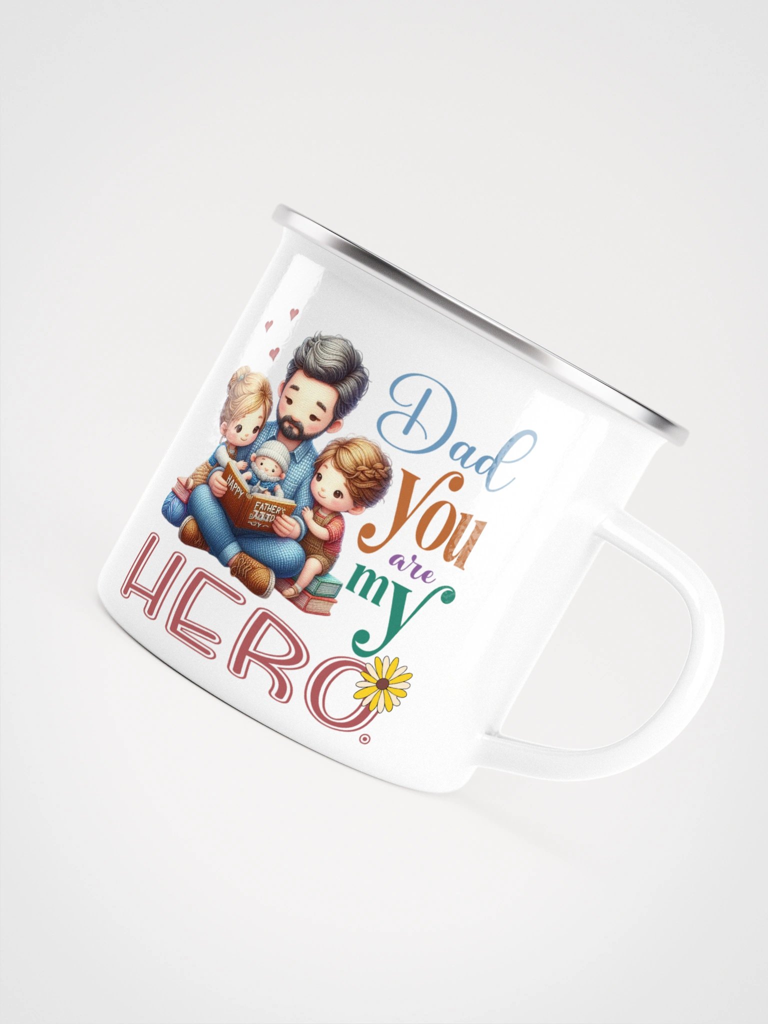 Dad You are my Hero Enamel Camping Mug product image (5)