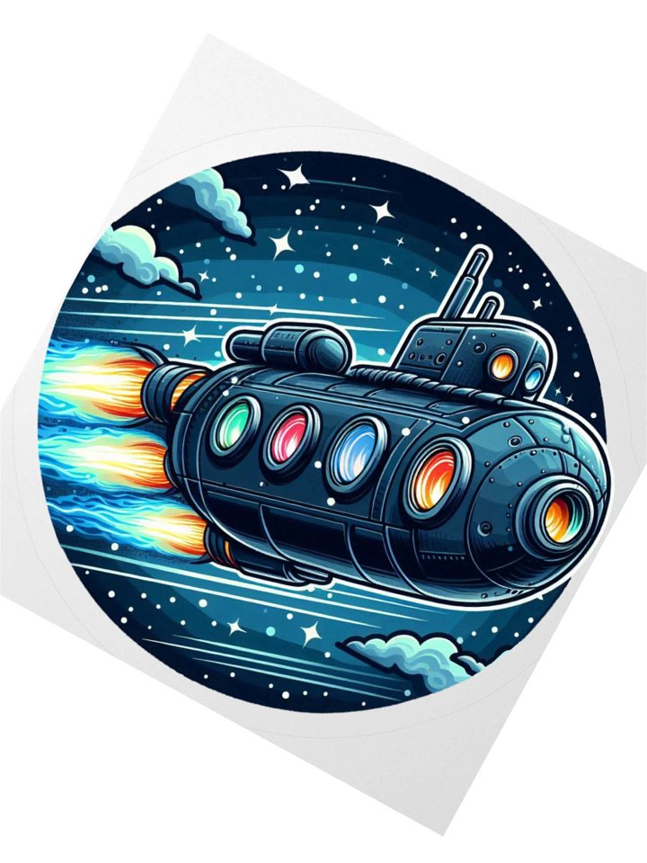RamJet's Submarine Rocket Logo #2 Sticker product image (4)