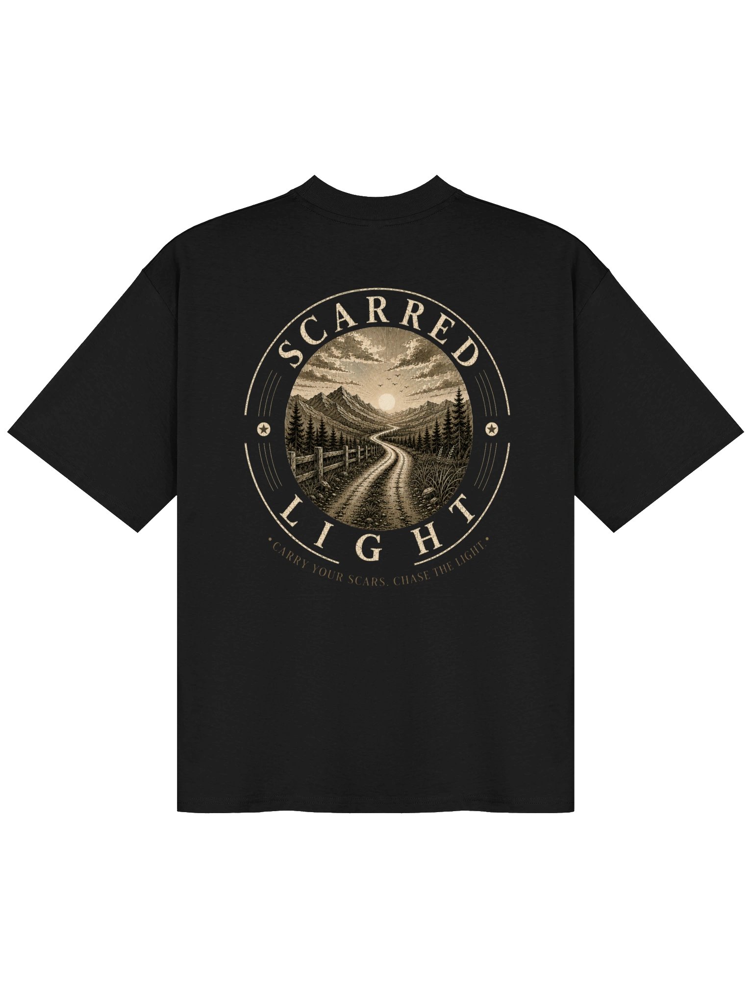 Scarred Light Organic Oversized T-Shirt product image (4)