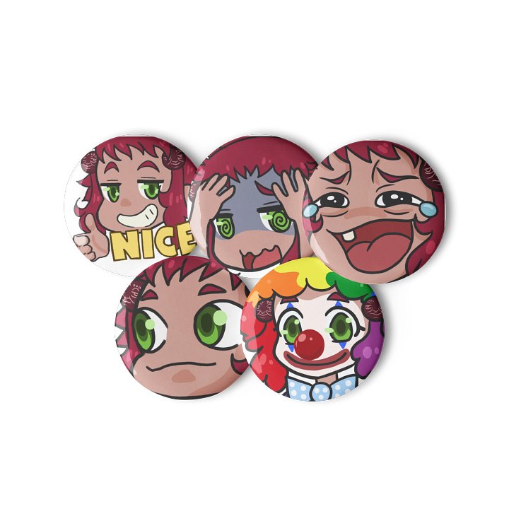 Thrift-tan emotes button set product image (3)