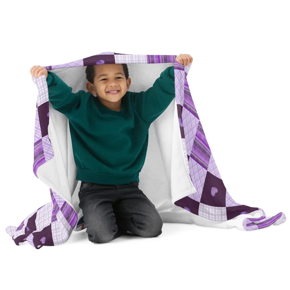 Tranquil Purple Patchwork: Custom Throw Blanket product image (6)