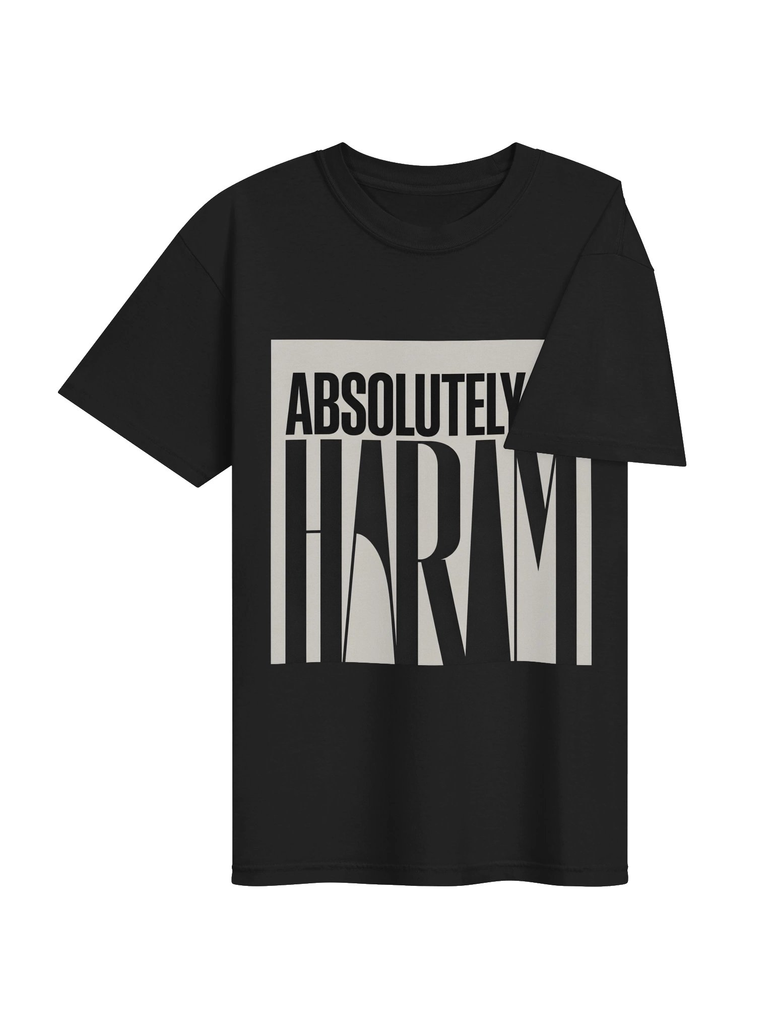 Absolutely Haram Printed Unisex T-Shirt in Black | Bold Muslim Typography Tee product image (4)