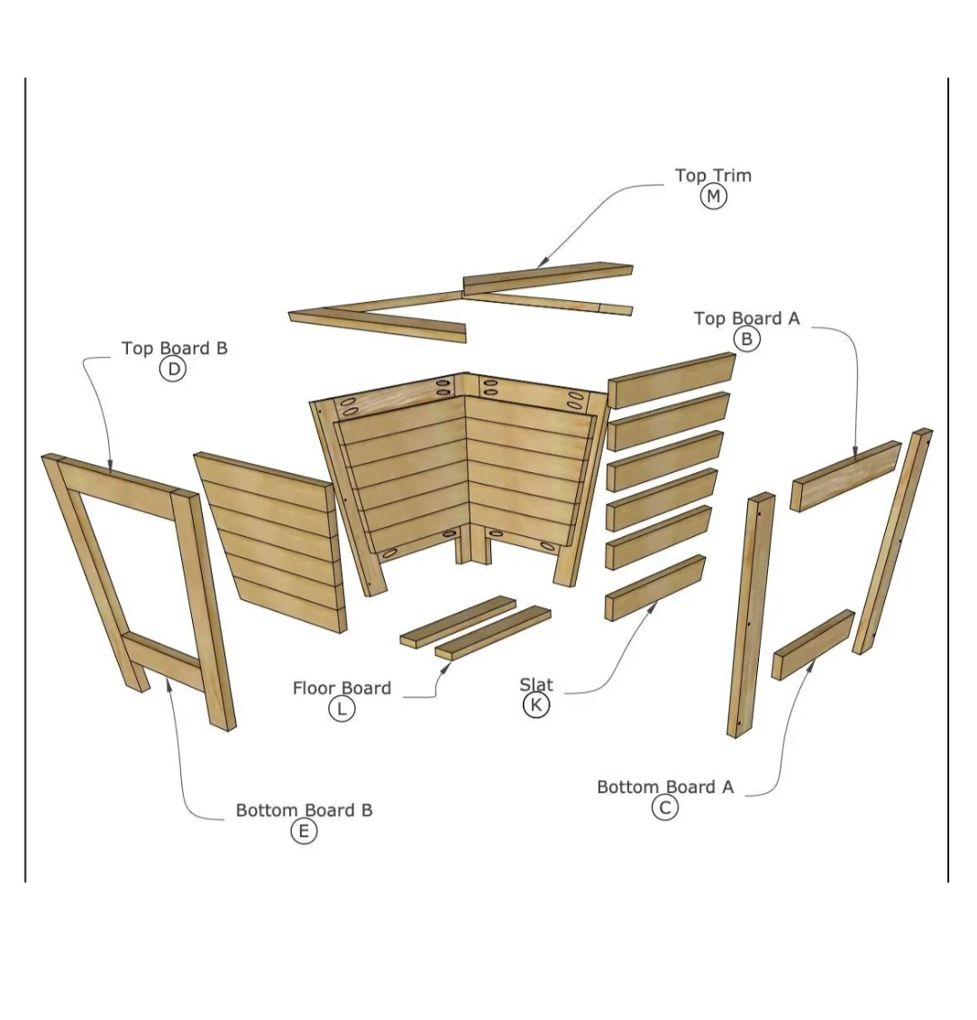 Slatted Three Picket Planter Plan product image (4)