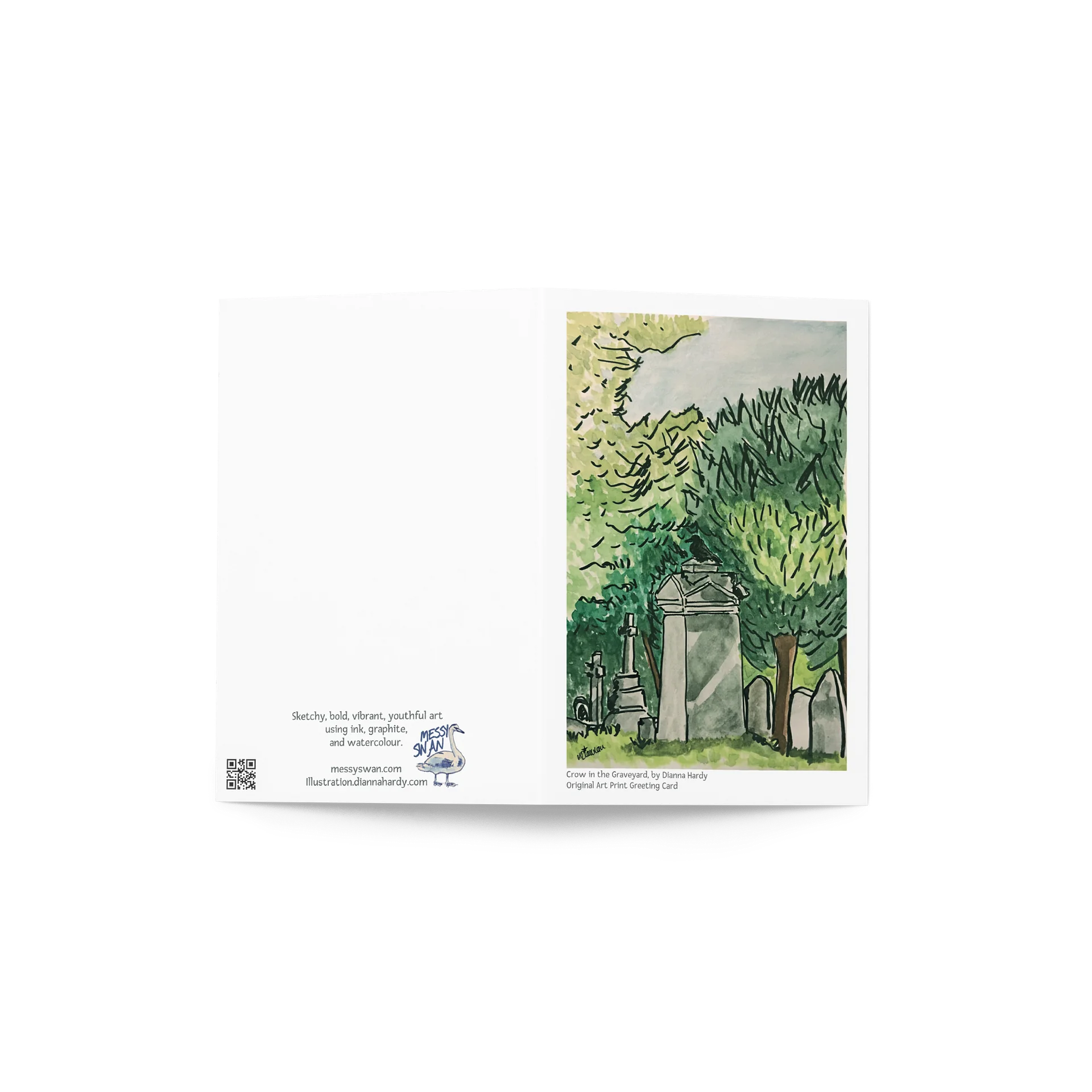 Crow in the Graveyard Greeting Card product image (3)