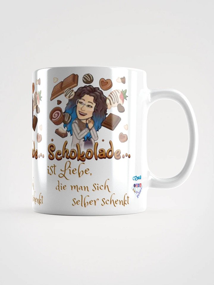 Weiß glänzende Tasse, Schokolade1 product image (1)