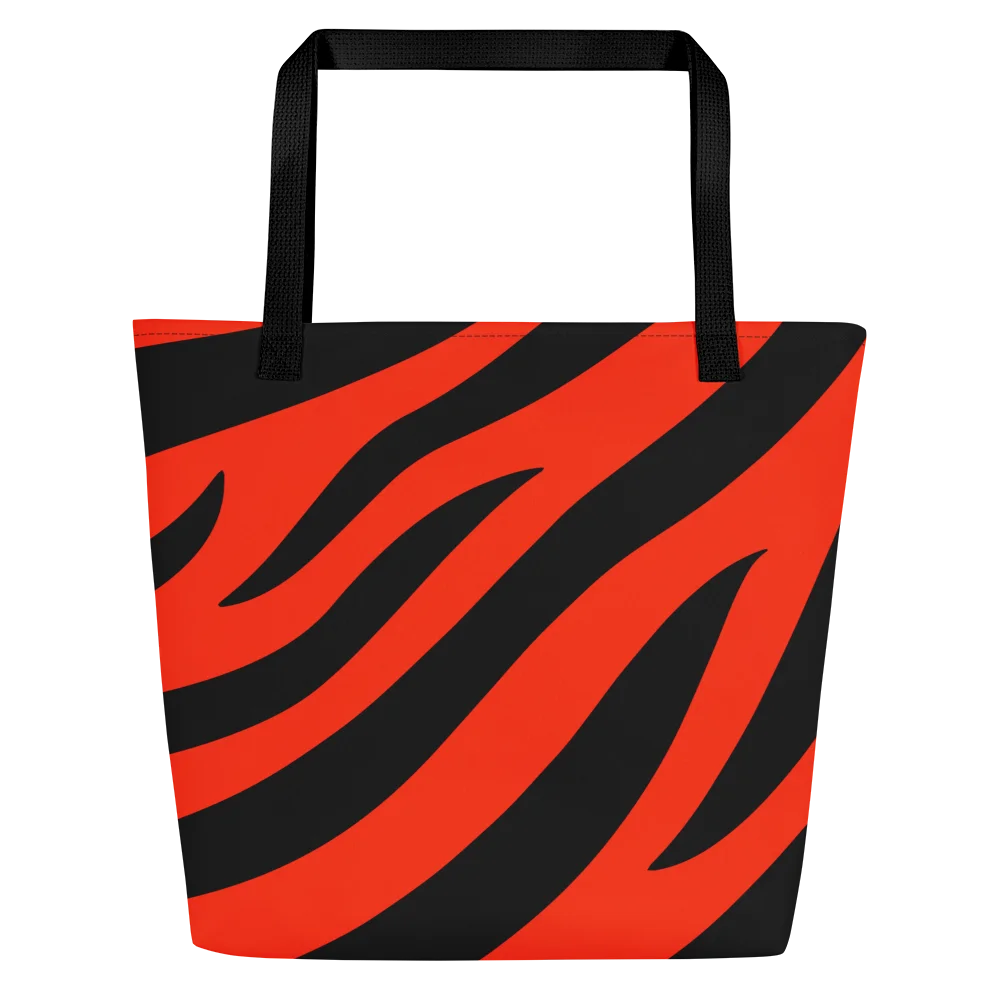Tiger Print Tote Bag – Orange Black product image (1)