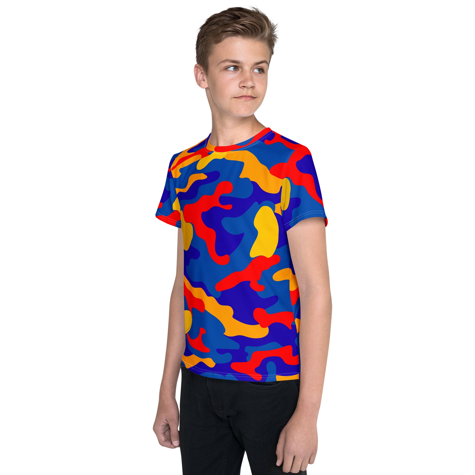 Kids Camo T-Shirt – Bold Multi-Color Graphic Tee product image (3)
