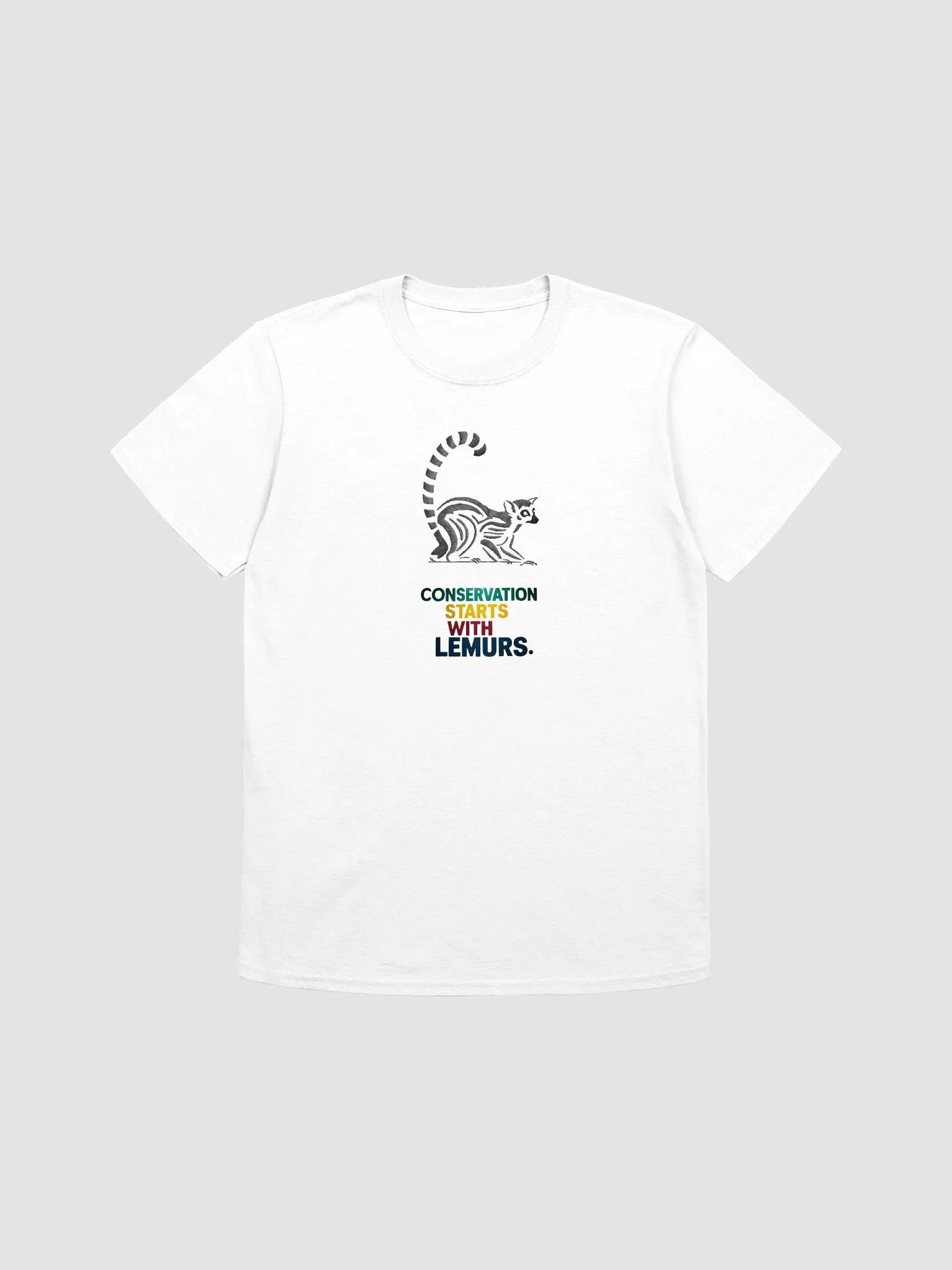 Lemur Line Art Conservation T-Shirt product image (2)