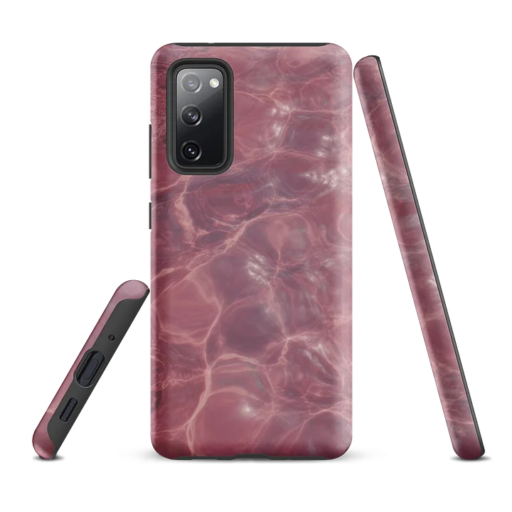 Pink aqua rippled android tough case. product image (1)