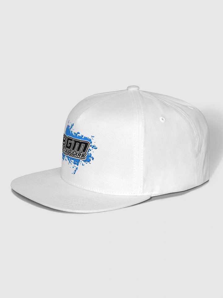BGMSportsTrax Yupoong Flat Snapback Cap (White) product image (2)
