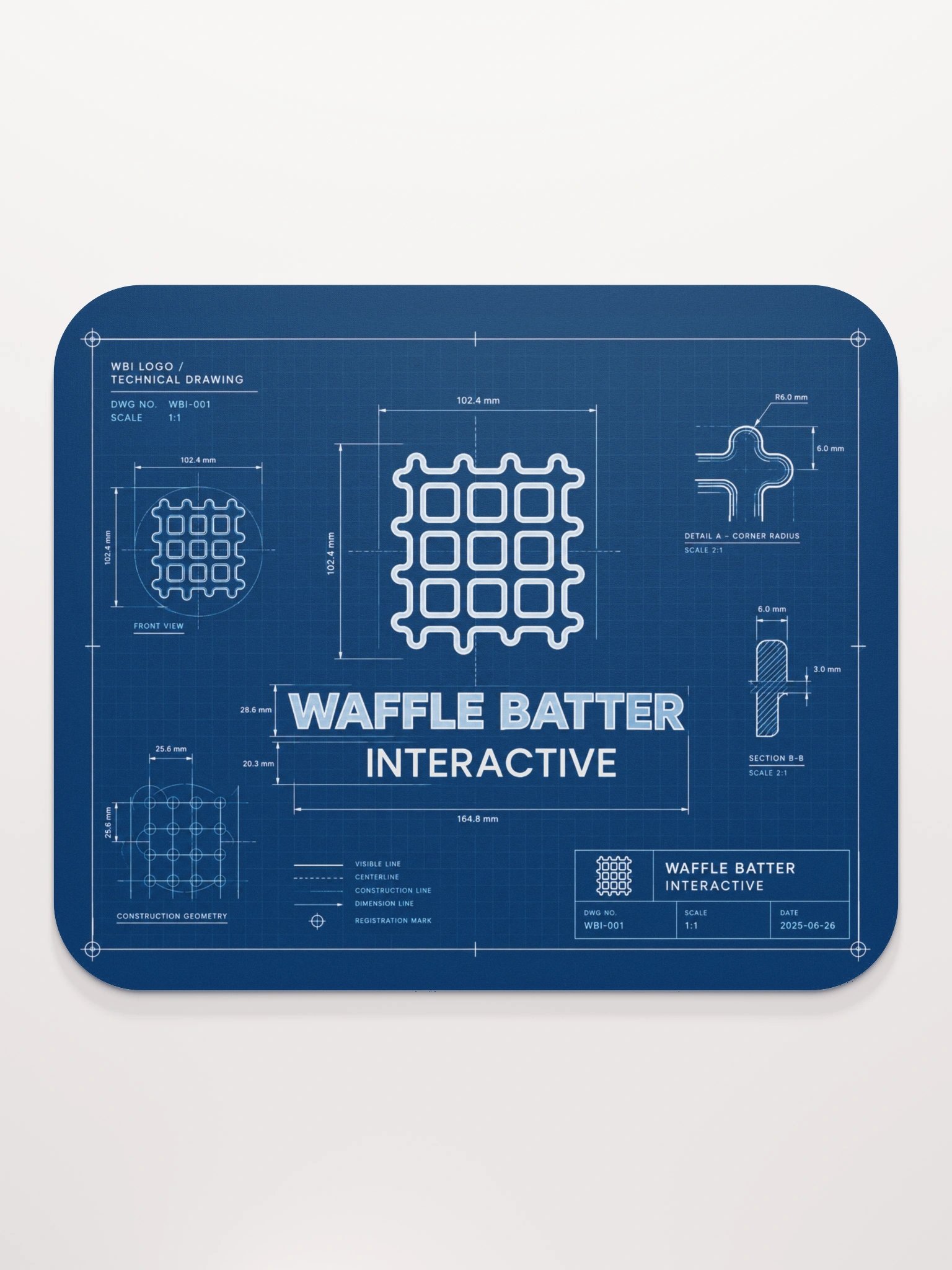 Waffle Batter INT — Blueprint Series Mousepad product image (2)