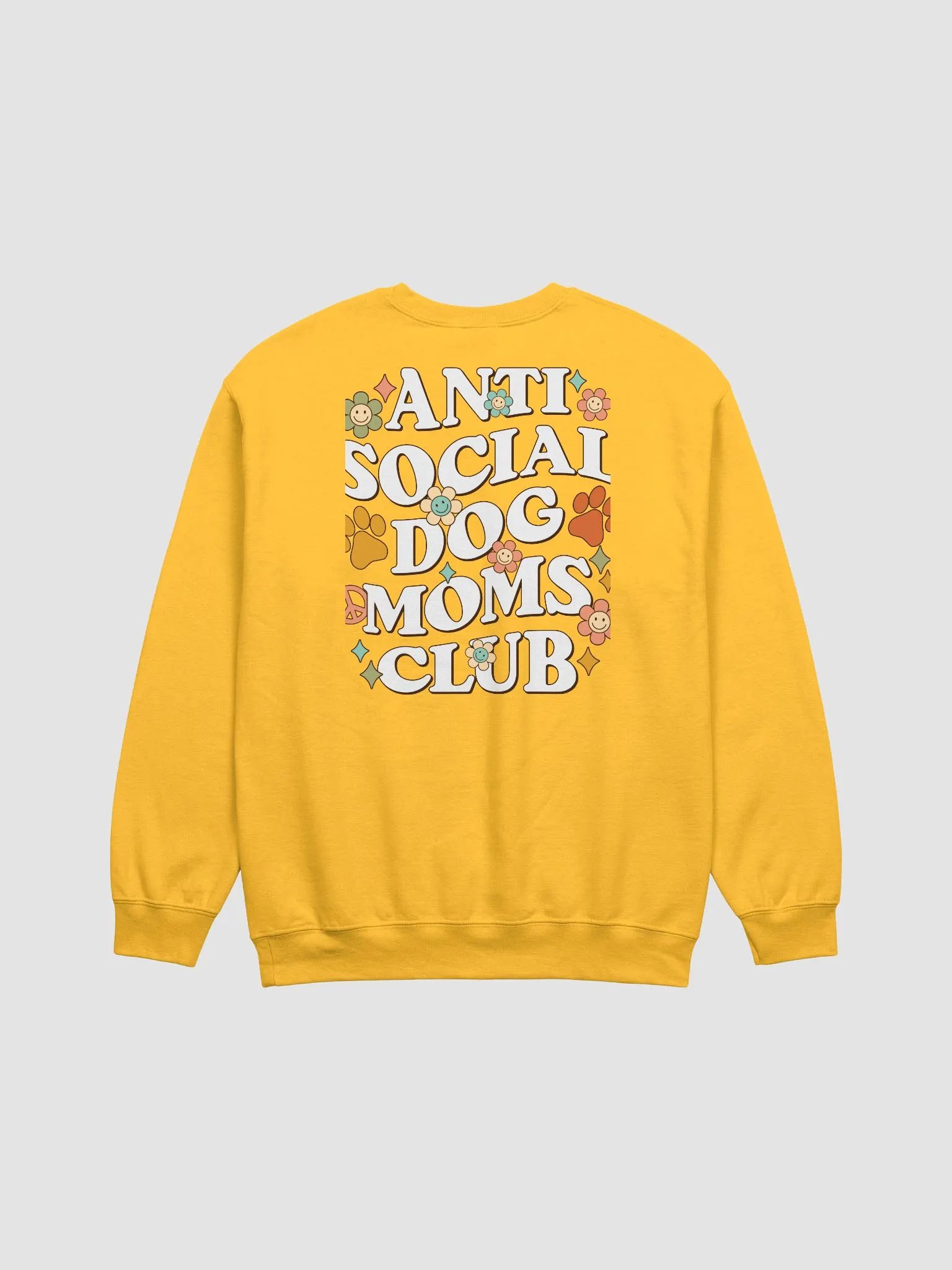 Anti Social Dog Moms Club Retro(White) Sweatshirt | Funny Introvert Shirt for Dog Moms product image (14)