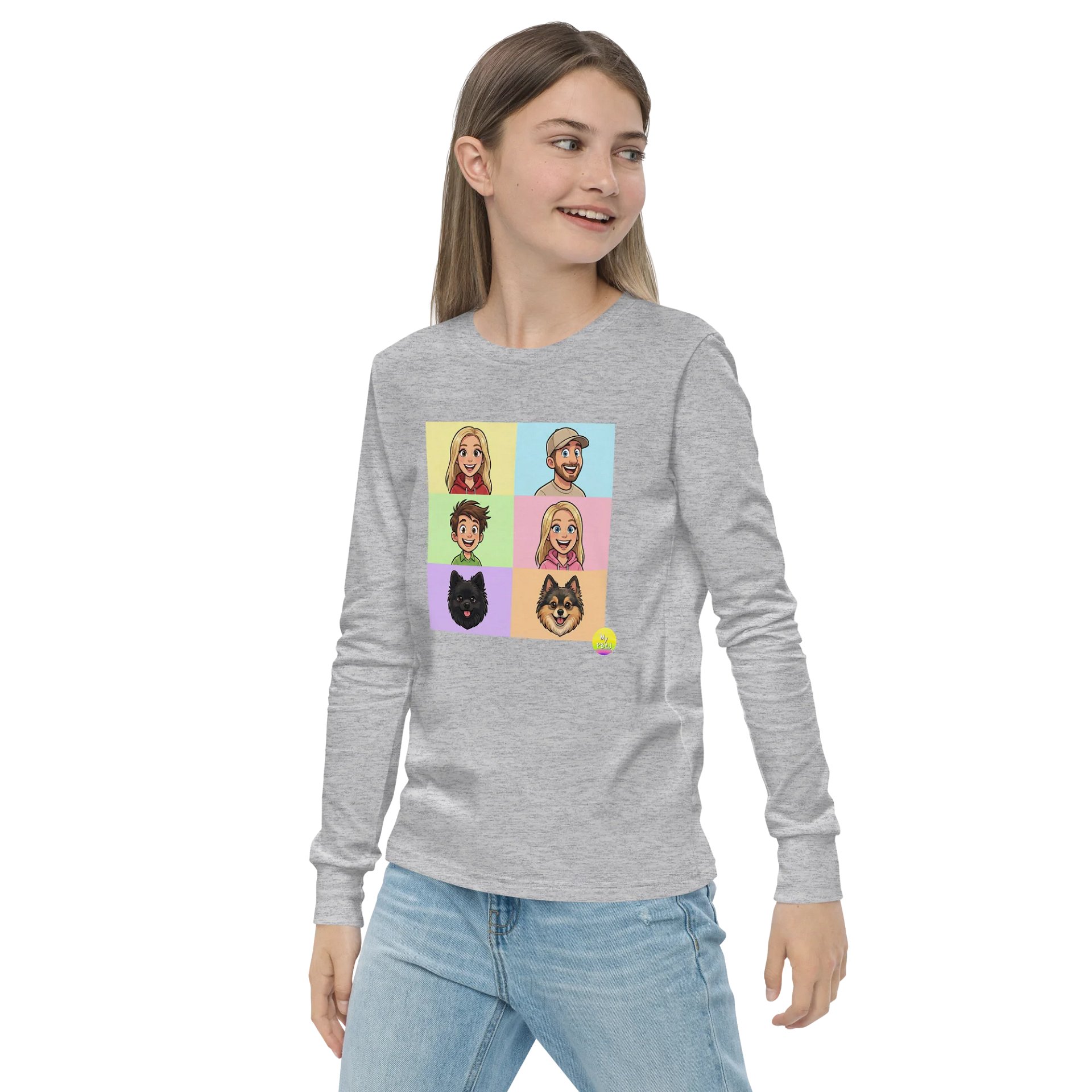 Squares My PB & J Youth Long Sleeve product image (21)