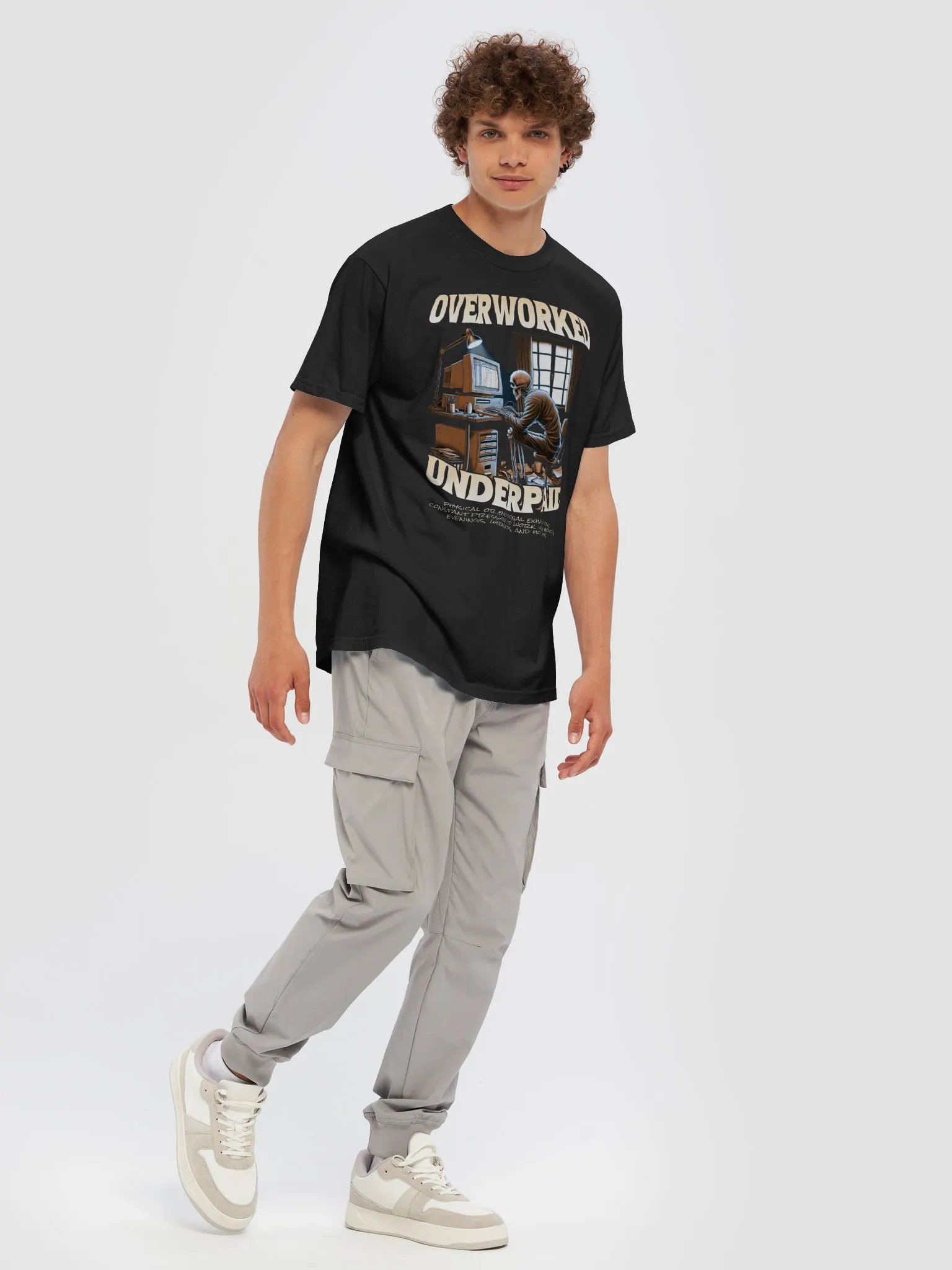 Skeleton Overworked T-Shirt product image (7)