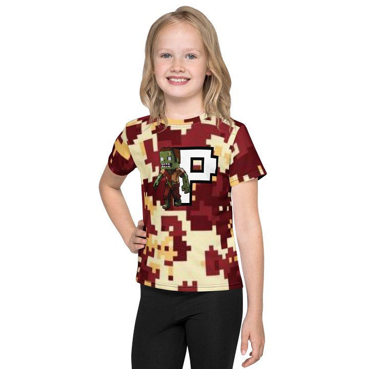 Patient PixelZ Kids T-Shirt (Pixel Zombie v2 Red/Tan) product image (1)