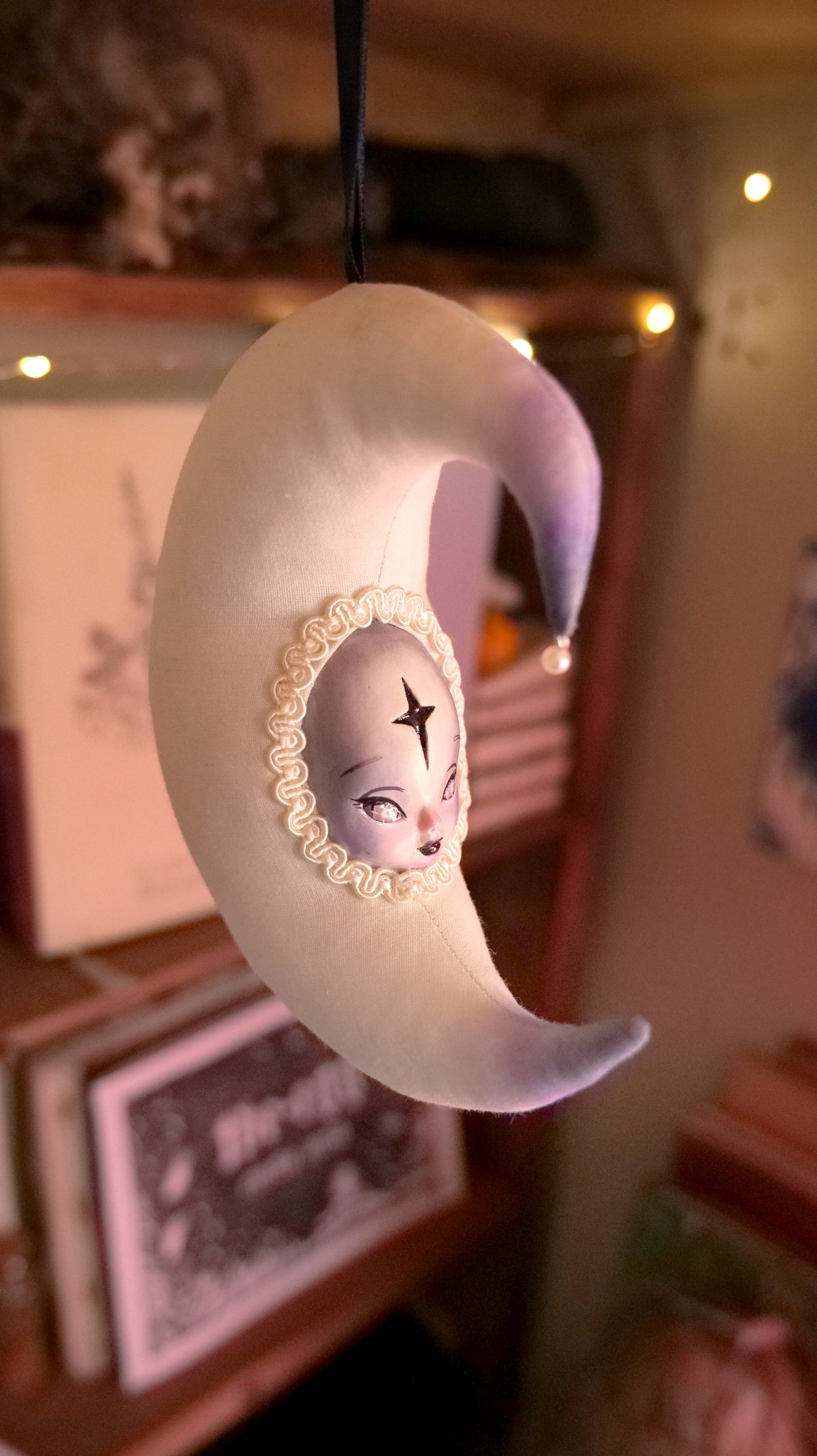 Celestial Moon Decorative Doll Face | Luna | Clay Cast, Hand Painted Face product image (2)