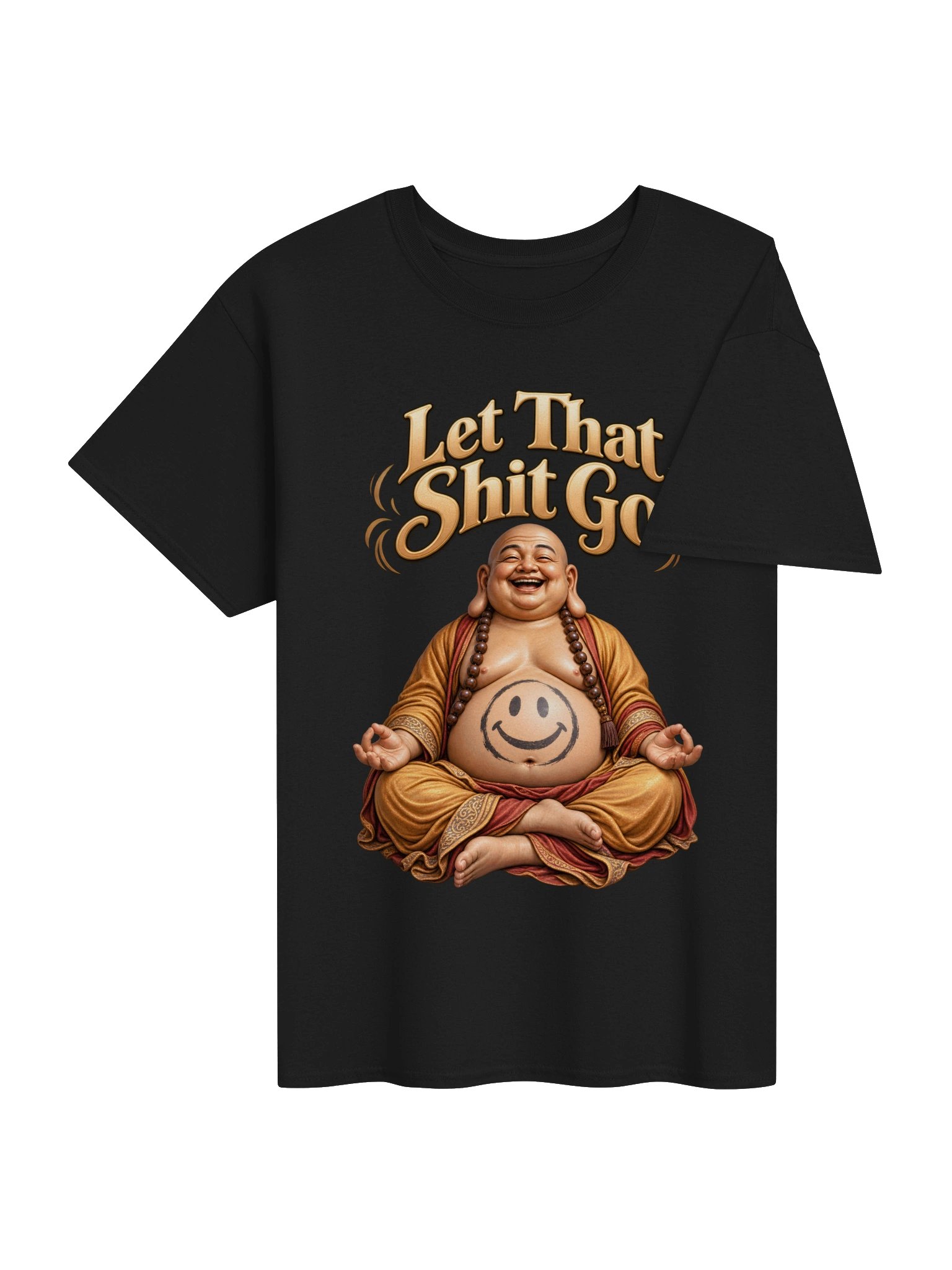 Buddha - Let That Shit Go - Unisex Gildan Heavyweight 100% Cotton T-Shirt product image (4)
