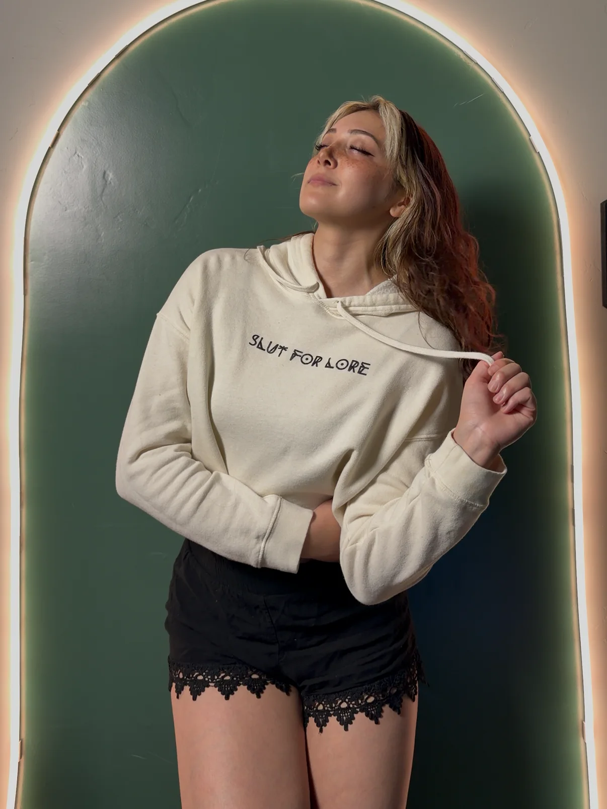 Slut for Lore Cropped Hoodie (Black) product image (31)