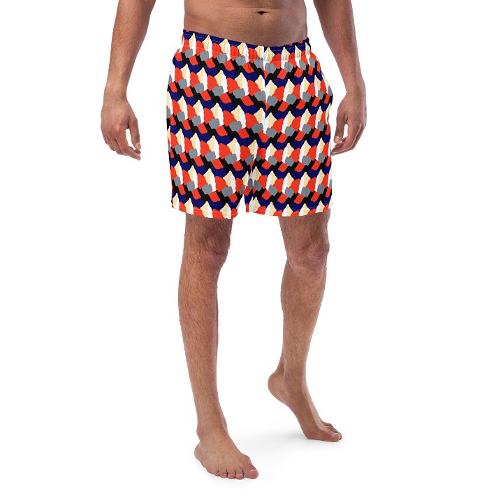 Interlocking Geometric All-Over Swim Shorts product image (1)