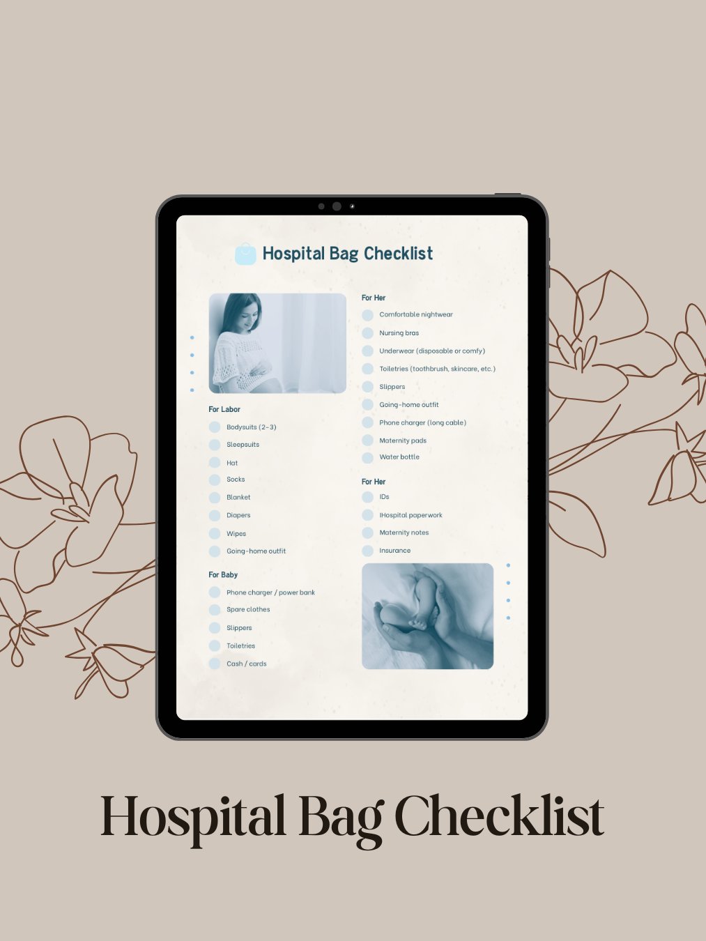 Hospital Bag Checklist for Mom, Baby & Labor product image (1)