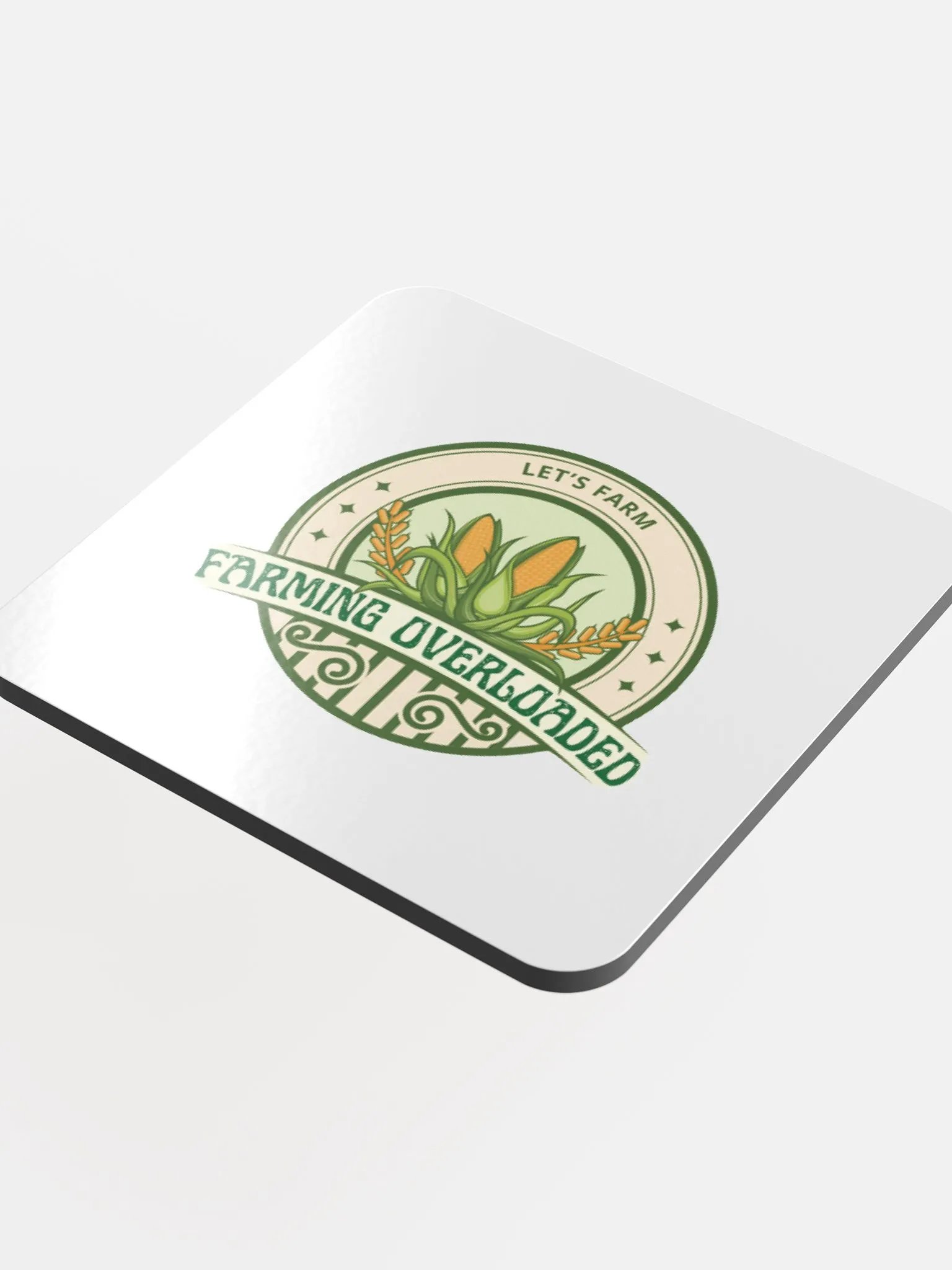Farming Overloaded Glossed Cork Coaster product image (4)