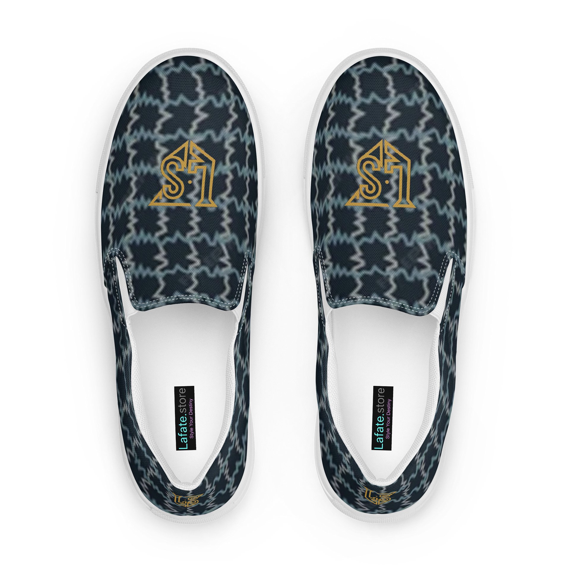 Lafate.Store Designer Slip On - Men (blue pattern) product image (1)